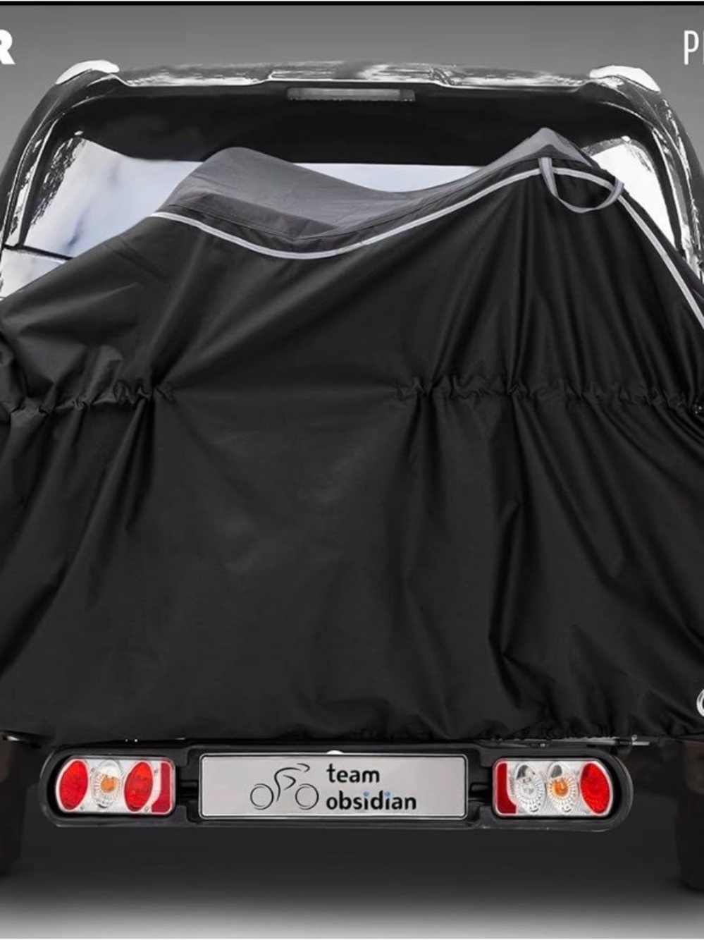 Black Waterproof bike cargo cover